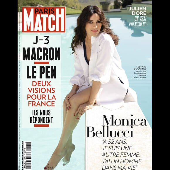 Monica Bellucci en couverture de Paris Match, N°3442.