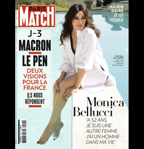 Monica Bellucci en couverture de Paris Match, N°3442.