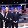 Débat de l'entre-deux-tours entre Marine Le Pen (candidate du parti ''Front National" et Emmanuel Macron (candidat du mouvement ''En marche !'') à Saint-Denis, le 3 mai 2017. © Chamussy/Pool/Bestimage