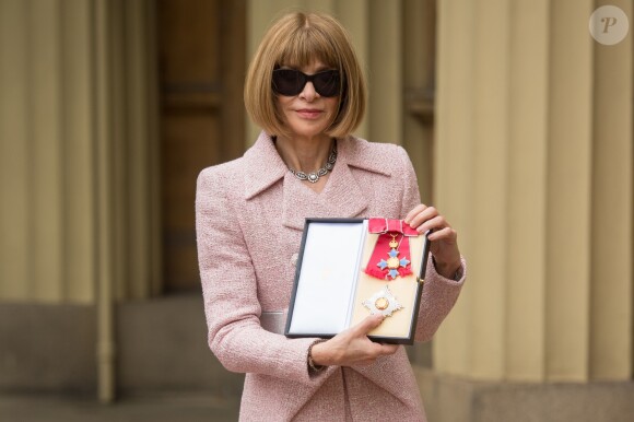Editor-in-Chief, American Vogue and Artistic Director Dame Anna Wintour after receiving her Dame Commander from Queen Elizabeth II at an Investiture ceremony at Buckingham Palace, London, UK on May 5, 2017. Photo by Dominic Lipinski/PA Wire/ABACAPRESS.COM05/05/2017 - London
