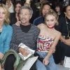 Vanessa Paradis, Jean-Paul Goude et Lily-Rose Depp - People au défilé de mode "Chanel", collection prêt-à-porter printemps-été 2016, au Grand Palais à Paris. Le 6 Octobre 2015 P