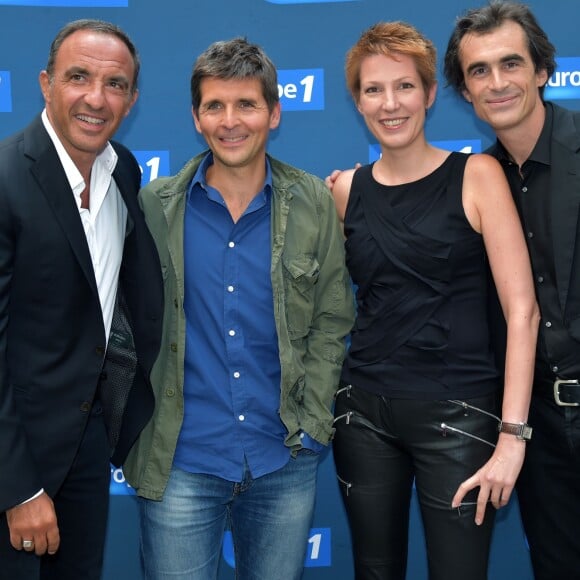 Exclusif - Nikos Aliagas, Thomas Sotto, Natacha Polony et Raphaël Enthoven à la conférence de rentrée de la radio Europe 1 au Musée Maillol à Paris le 13 septembre 2016. © Giancarlo Gorassini / Bestimage