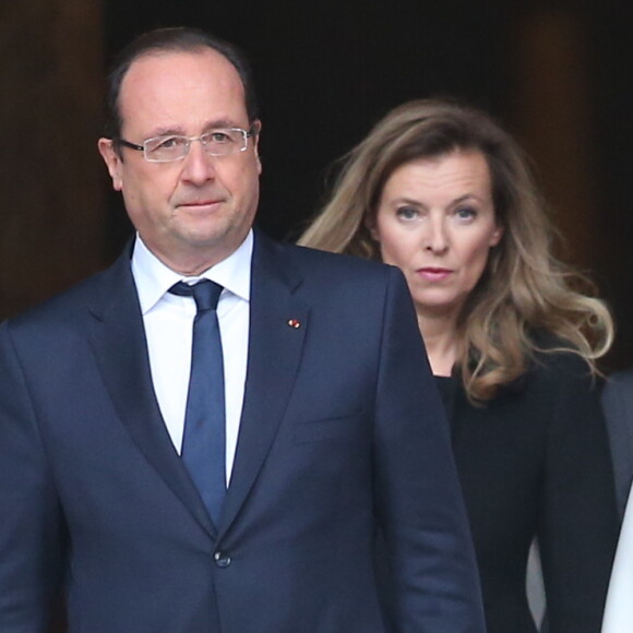 Francois Hollande et Valerie Trierweiler à Paris le 16 octobre 2013