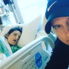 Jean-Marc Généreux et sa petite Francesca, atteinte du syndrome de Rett, le 8 mai 2017 à l'hôpital Pierre Boucher au Québec.