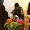Miss USA 2017, Kara McCullough, Miss USA 2016, Deshauna Barber lors de l'élection de Miss USA 2017 au Mandalay Bay Resort and Casino de Las Vegas, le 14 mai 2017