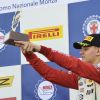 Mick Schumacher, le fils de Michael Schumacher remporte le grand prix de Monza en formule 4 à Monza le 30 octobre 2016.