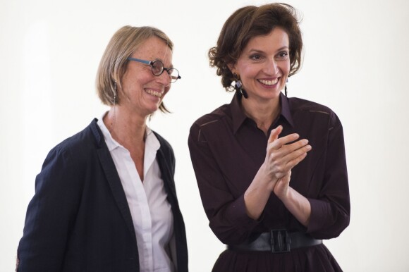 Audrey Azoulay et Francoise Nyssen - Passation de pouvoir au ministère de la Culture à Paris, le 17 mai 2017