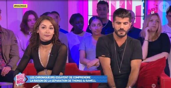 Thomas et Rawell (Les Anges 9) sur le plateau du Mad Mag de NRJ12, le 18 mai 2017.