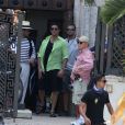  Penelope Cruz, Edgar Ramirez et Ricky Martin sur le tournage de Versace : American Crime Story à Miami, le 17 mai 2017  