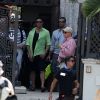 Penelope Cruz, Edgar Ramirez et Ricky Martin sur le tournage de Versace : American Crime Story à Miami, le 17 mai 2017 