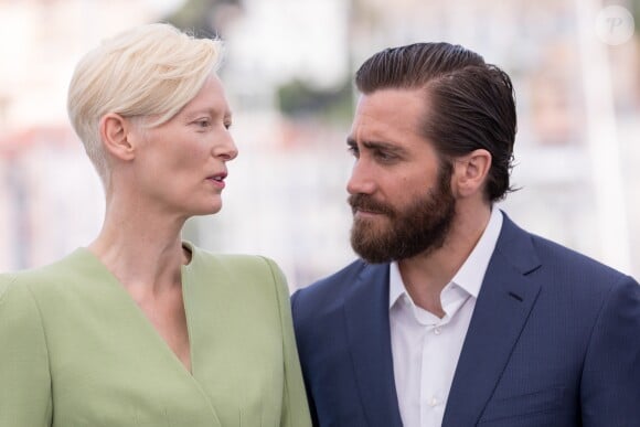 Tilda Swinton et Jake Gyllenhaal - Photocall du fim "Okja" lors du 70ème Festival International du Film de Cannes, France, le 19 mai 2017. © Borde-Jacovides-Moreau/Bestimage
