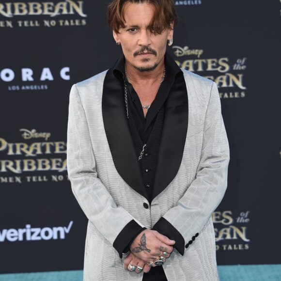 Johnny Depp à la première de 'Pirates of the Caribbean: Dead Men Tell No Tales' au théâtre Dolby à Hollywood, le 18 mai 2017 © Chris Delmas/Bestimage