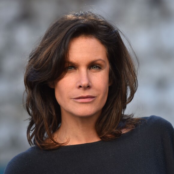 Astrid Veillon participe à la campagne "Lecture pour tous" au collège Ségurane à Nice le 6 février 2017. © Bruno Bebert / Bestimage