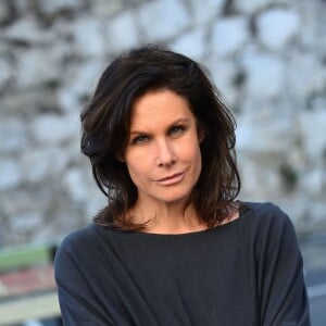 Astrid Veillon participe à la campagne "Lecture pour tous" au collège Ségurane à Nice le 6 février 2017. © Bruno Bebert / Bestimage