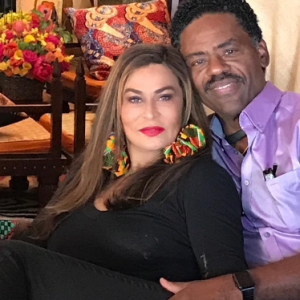 Tina Knowles et son chéri à la baby-shower de sa fille Beyoncé - Photo publiée sur Instagram le 22 mai 2017