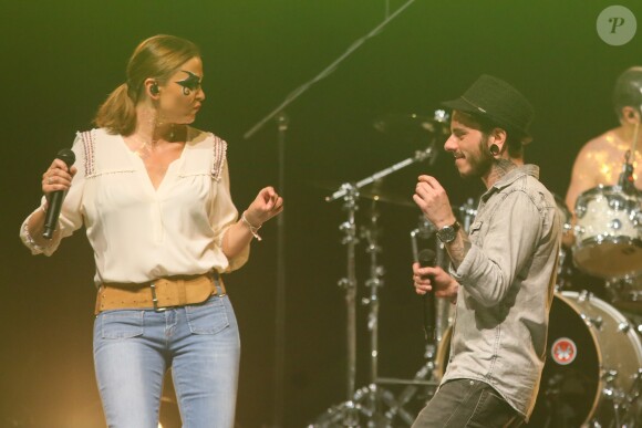 Exclusif - Sandrine Quétier, Maximilien - Concert du groupe The Jokers à l'occasion des 25 ans de l'association ELA à l'Olympia à Paris, le 21 mai 2017. © CVS/Bestimage