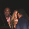 Mariah Carey et son compagnon Bryan Tanaka (pantalon rouge) arrivent au restaurant "Nobu" à Malibu, le 22 mai 2017. © CPA/Bestimage