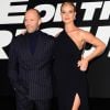 Jason Statham et sa compagne Rosie Huntington-Whiteley enceinte à la première du film 'Fate Of The Furious' à New York, le 8 avril 2017