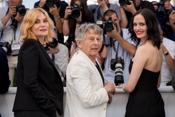 Emmanuelle Seigner, Roman Polanski et Eva Green - Photocall du film "D'Après Une Histoire Vraie" lors du 70ème Festival International du Film de Cannes le 27 mai 2017
