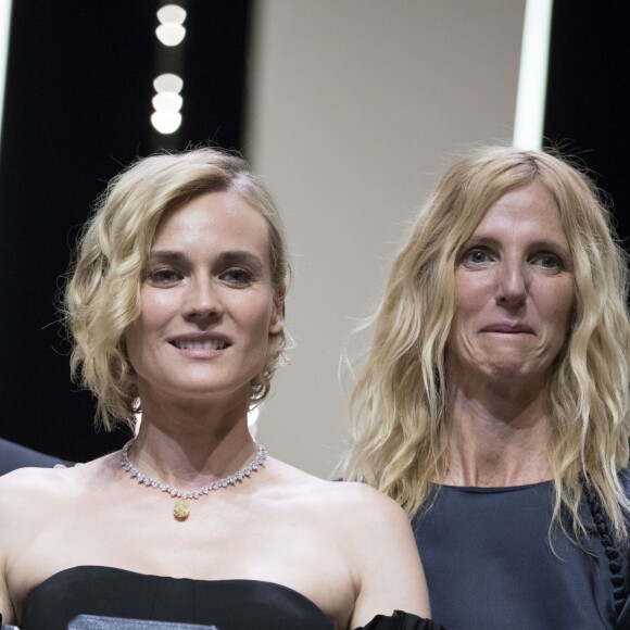 Diane Kruger (Prix d'Interprétation féminine pour le film « In The Fade »), Sandrine Kiberlain - Cérémonie de clôture du 70ème Festival International du Film de Cannes. Le 28 mai 2017. © Borde-Jacovides-Moreau/Bestimage