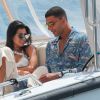 Kourtney Kardashian et son compagnon Younes Bendjima quittent l'hôtel du Cap Eden Roc. Antibes, le 24 mai 2017.