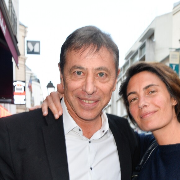 Louis-Michel Colla et Alessandra Sublet - Générale de la pièce "Ça coule de source" écrite par Louis-Michel Colla au théâtre de la Gaîté-Montparnasse à Paris, le 30 mai 2017. © Coadic Guirec/Bestimage