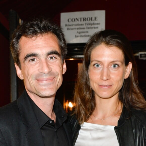 Raphaël Enthoven et une amie - Générale de la pièce "Ça coule de source" écrite par Louis-Michel Colla au théâtre de la Gaîté-Montparnasse à Paris, le 30 mai 2017. © Coadic Guirec/Bestimage