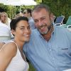 Alessandra Sublet et Emmanuel Maubert - Garden Party chez Babette de Rozières, élue personnalité populaire 2010 et prix Marianne de la poste avec timbre à son effigie. Le 27 juin 2010.