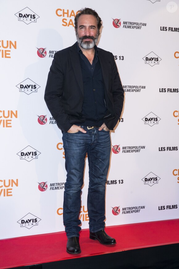 Jean Dujardin lors de l'avant-première du film "Chacun sa vie" au cinéma UGC Normandie à Paris, France, le 13 mars 2017. © Olivier Borde/Bestimage