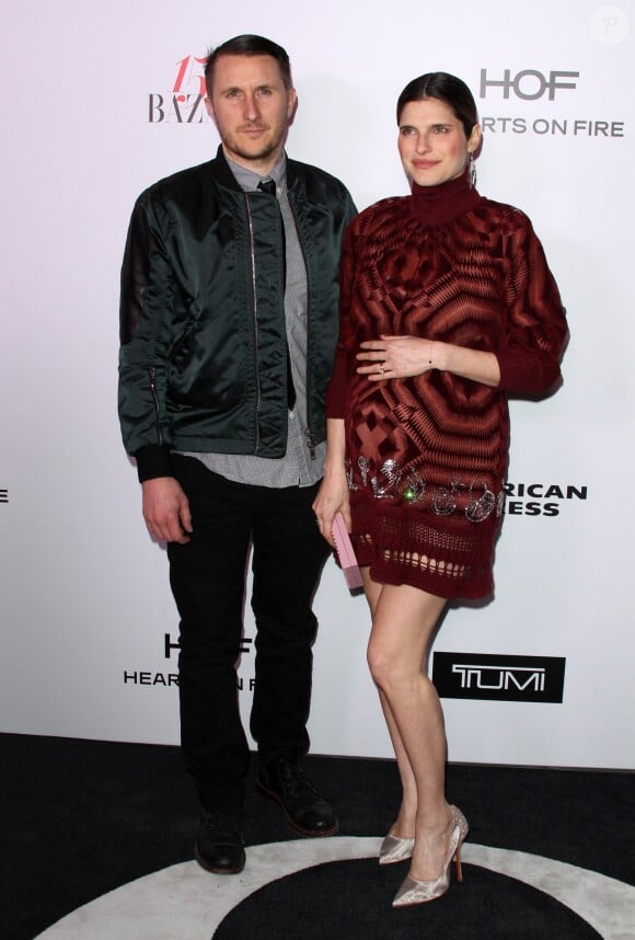 Lake Bell (enceinte) et son mari Scott Campbell - Soirée pour les 150 ans du magazine Harper's Bazaar "150 most fashionable women 2017" à Los Angeles le 27 janvier 2017 © AdMedia via ZUMA Wire / Bestimage