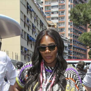 Serena Williams et son fiancé Alexis Ohanian au Grand Prix de Monaco le 28 mai 2017.