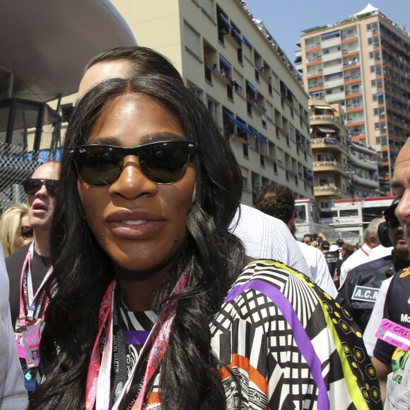 Serena Williams et son fiancé Alexis Ohanian au Grand Prix de Monaco le 28 mai 2017.