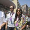 Serena Williams et son fiancé Alexis Ohanian au Grand Prix de Monaco le 28 mai 2017.