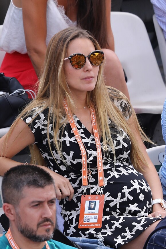 Jelena Djokovic, enceinte, à Roland-Garros à Paris, le 31 mai 2017. © Dominique Jacovides - Cyril Moreau/ Bestimage