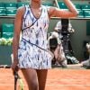 Venus Williams lors de sa victoire contre Kurumi Nara à Roland-Garros le 31 mai 2017.