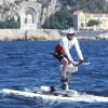 Gareth Wittstock en plein effort lors de la 1re édition du Riviera Water Bike Challenge disputé en mer entre Nice et Monaco, le 4 juin 2017, au profit des actions de la Fondation Princesse Charlene de Monaco. © Claudia Albuquerque / Bestimage