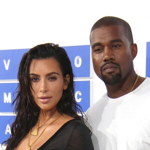Kim Kardashian et son mari Kanye West à la soirée des MTV Video Music Awards 2016 à Madison Square Garden à New York, le 28 août 23016 © Sonia Moskowitz/Globe Photos via Zuma/Bestimage
