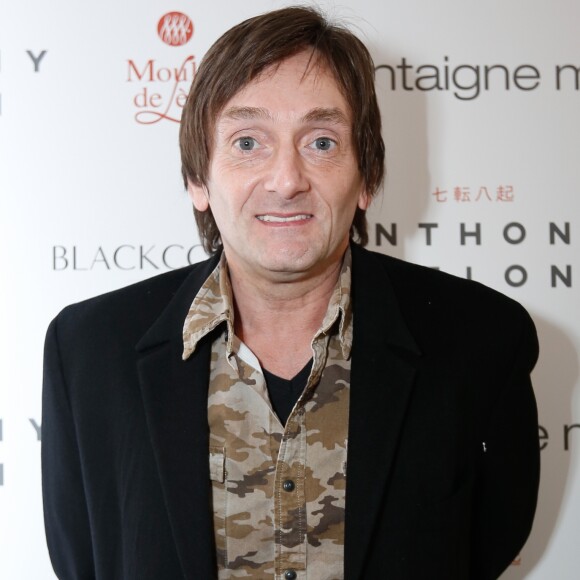 Pierre Palmade - Lancement de la marque de vêtements de cuir "Anthony Delon 1985" chez Montaigne Market à Paris. Le 7 mars 2017 © Philippe Doignon / Bestimage