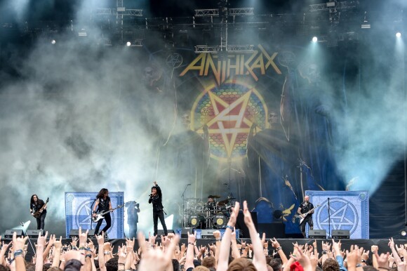 Anthrax lors du Download Festival, première édition en France, à l'hippodrome de Longchamp à Paris le 10 juin 2016. © Lionel Urman / Bestimage