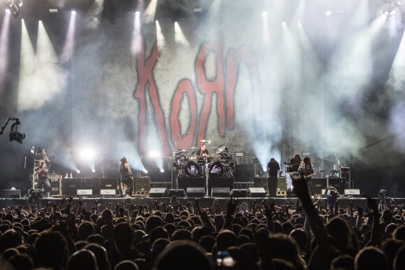 Korn lors du Download Festival, première édition en France, à l'hippodrome de Longchamp à Paris le 10 juin 2016. © Lionel Urman / Bestimage