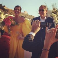 Mariage de Cristina Cordula : La Reine du Shopping en robe de mariée jaune