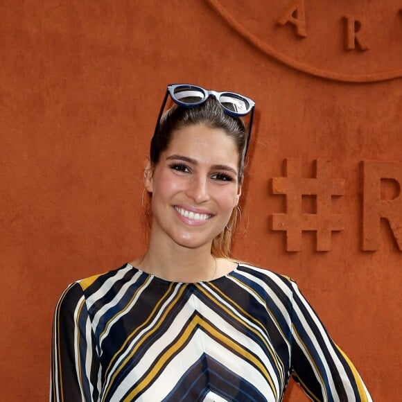 Laury Thilleman (Miss France 2011) - Les célébrités au village des internationaux de tennis de Roland Garros à Paris le 4 juin 2017. © Dominique Jacovides-Cyril Moreau/Bestimage