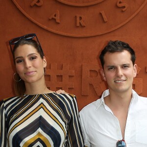 Juan Arbelaez et sa compagne Laury Thilleman (Miss France 2011) - Les célébrités au village des internationaux de tennis de Roland Garros à Paris le 4 juin 2017. © Dominique Jacovides-Cyril Moreau/Bestimage