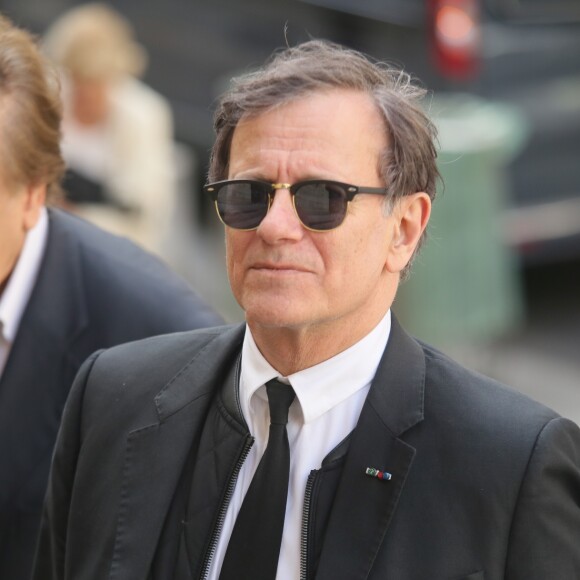 Francis Huster - Obsèques de Jean-Marc Thibault en l'église Saint-Roch à Paris le 12 juin 2017.