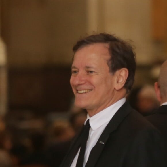 Francis Huster - Obsèques de Jean-Marc Thibault en l'église Saint-Roch à Paris le 12 juin 2017.