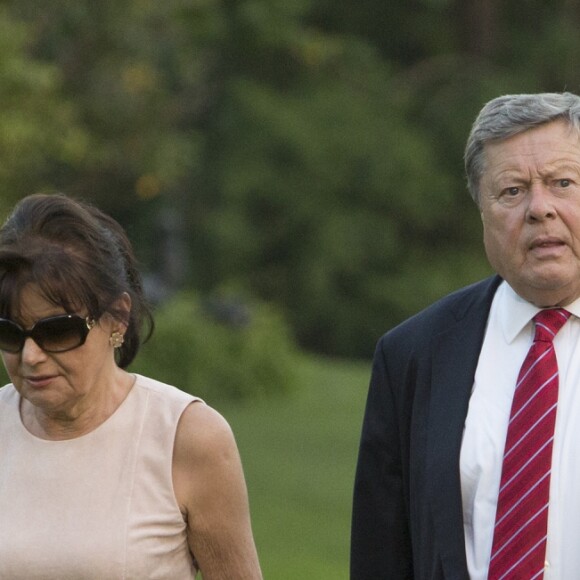 Les parents de Melania Trump, Viktor et Amalija Knavs, arrivent à la Maison-Blanche. Washington, le 11 juin 2017.