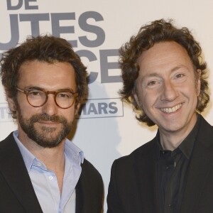 Cyril Vergniol et Stéphane Bern - Avant-première du film "De Toutes Nos Forces" au Gaumont Opéra à Paris, le 17 mars 2014