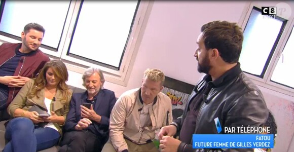 Gilles Verdez a appelé sa chérie Fatou en direct de Touche pas à mon poste, sur C8 le 13 juin 2017.