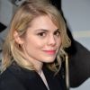 Béatrice Martin (Coeur de pirate) arrivant au défilé de mode "Alexis Mabille", collection prêt-à-porter Automne-Hiver 2017-2018 à Paris, le 2 Mars 2017.
