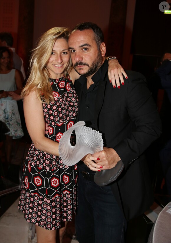 Exclusif - François-Xavier Demaison et sa compagne Anaïs Tihay lors de la seconde édition de 'Les plumes d'Or du Vin et de la gastronomie' au Pavillon Cambon à Paris le 13 Juin 2017. © Denis Guignebourg/BestImage